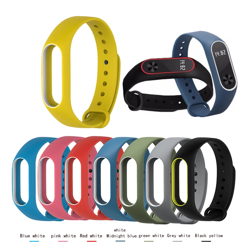 

Ремешок для смарт-часов M2 3 4, силиконовый сменный Браслет для Xiaomi Mi Band 2, спортивные резиновые аксессуары
