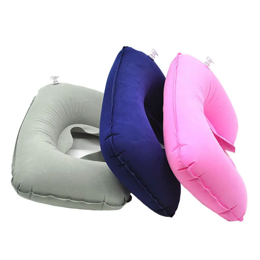 Soft Inflatable U Shape Travel Pillow Air Cushion Neck Rest Compact For Flight Plane Small Flodable | Дом и сад