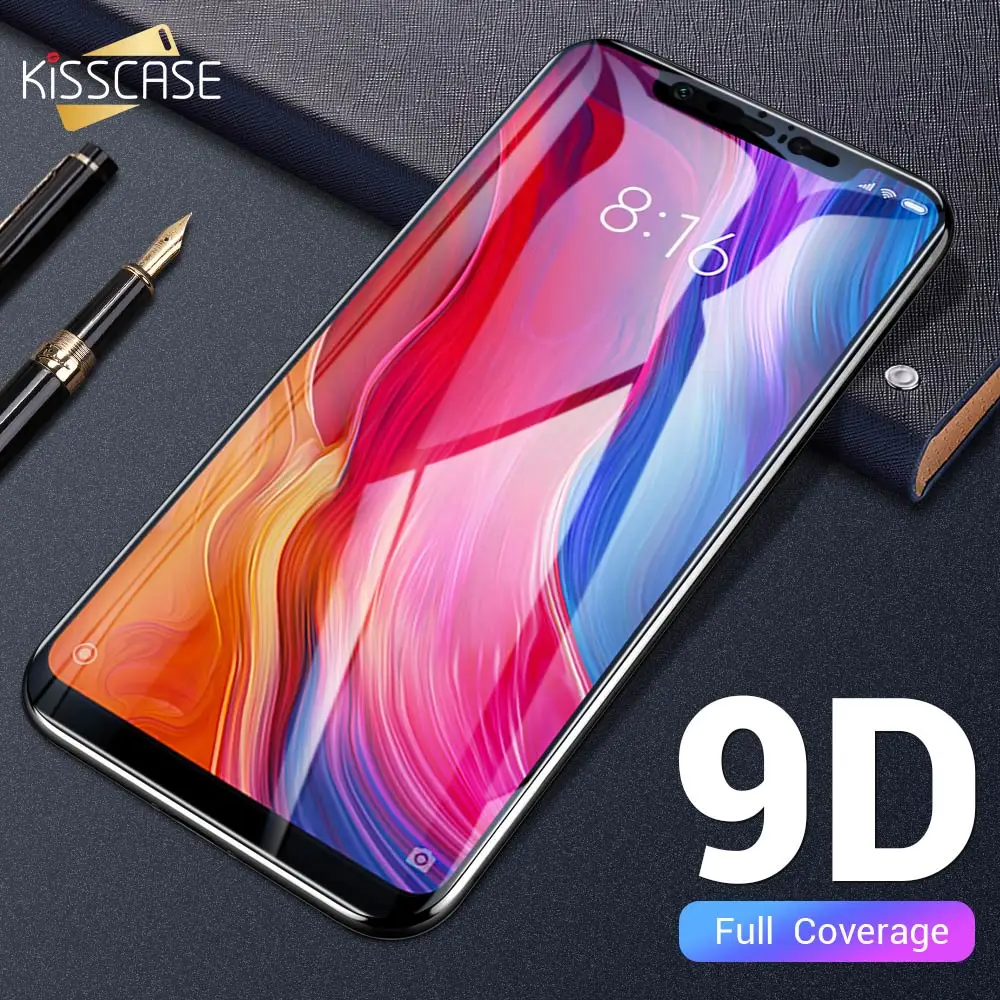 KISSCASE 9D закаленное стекло передняя защита экрана плёнки для Xiaomi 8 9 H твердость