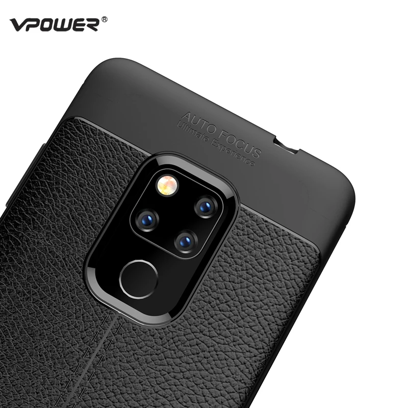 Чехол для Huawei Mate 20 Оригинальный чехол Vpower Lichee с узором Ударопрочный Мягкий