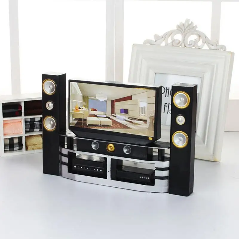 Мини кукольная мебель Hi-Fi ТВ-шкаф набор цветочный диван для девочки кукольные