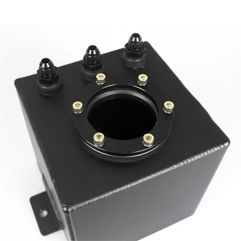 An6 2L Aluminum Billet Fuel Surge Tank / With Fittings Black | Автомобили и мотоциклы