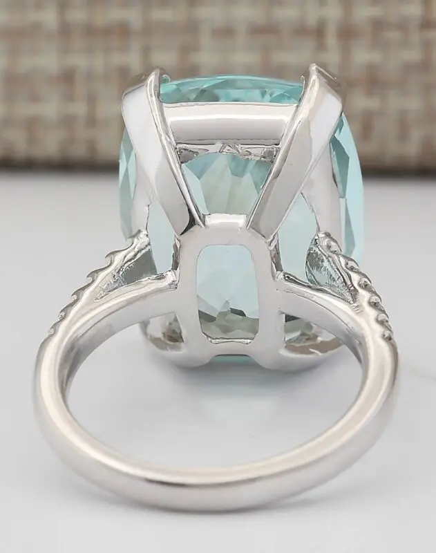Fashion Women Elegant Sea Blue Zircon Jewelry Wedding Engagement Ring Statement Gift | Украшения и аксессуары