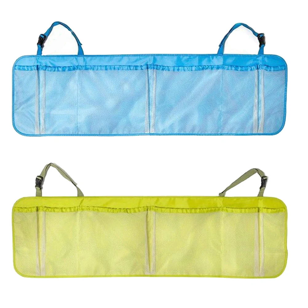 Multi-function Car Backseat Trunk Removable Hanging Storage Large Foldable Mesh Pockets Vehicle Back Seat Organizers Bag (Blue) |