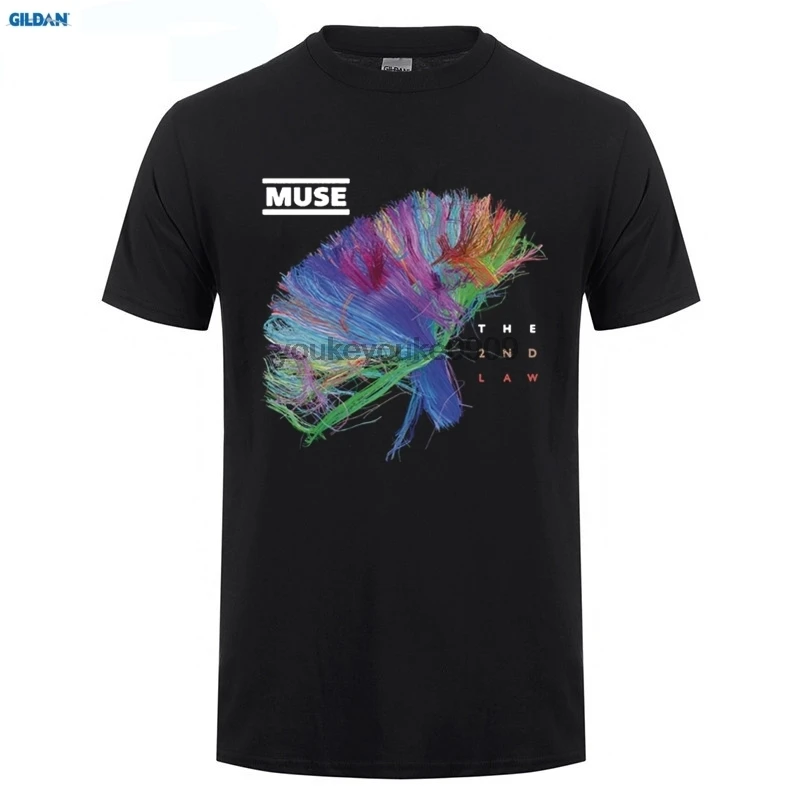 GILDAN Новый MUSE 2-ой LAW рок группа мужская белая черная футболка Размер новейшая мода