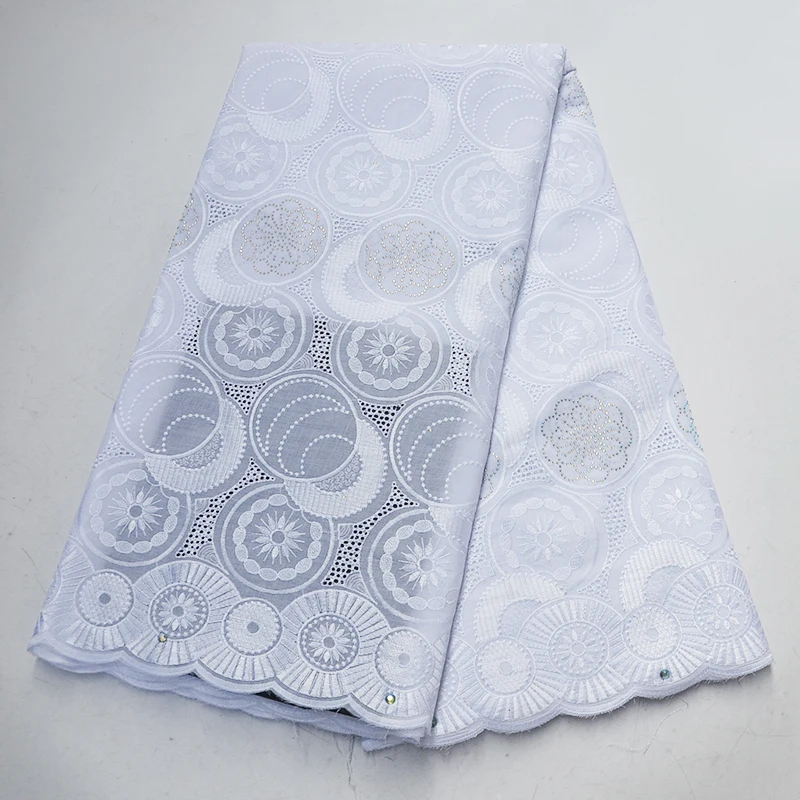 Швейцарская вуаль золотистого цвета с вышивкой из хлопка в африканском стиле