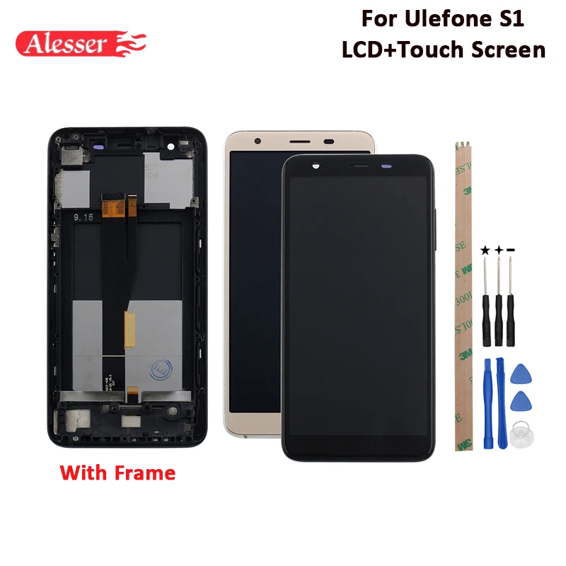 Alesser для Ulefone S1 ЖК дисплей и сенсорный экран с рамкой в сборе запасные части Pro LCD +