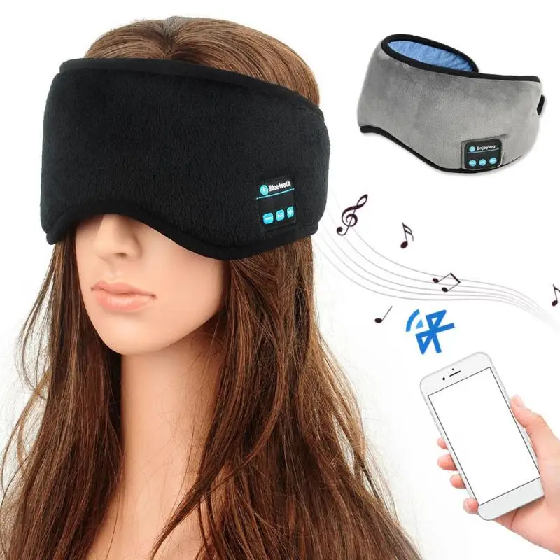 Маска для сна с Bluetooth прослушивания музыки Беспроводной стерео наушники маски