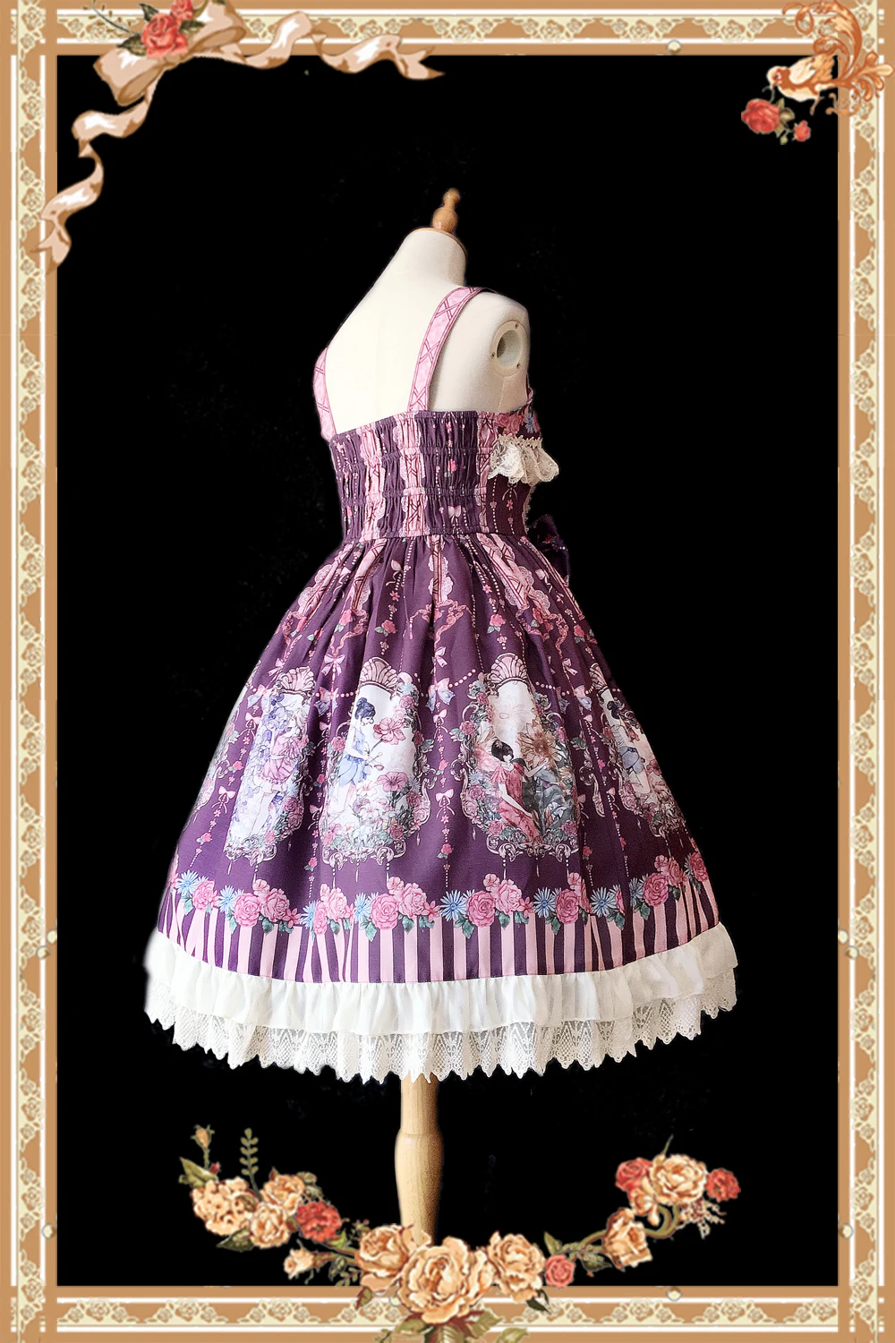 

Flower Spirit ~ Sweet Lolita Printed Dress Sleeveless Midi Party Dress Vestidos De Fiesta by Infanta