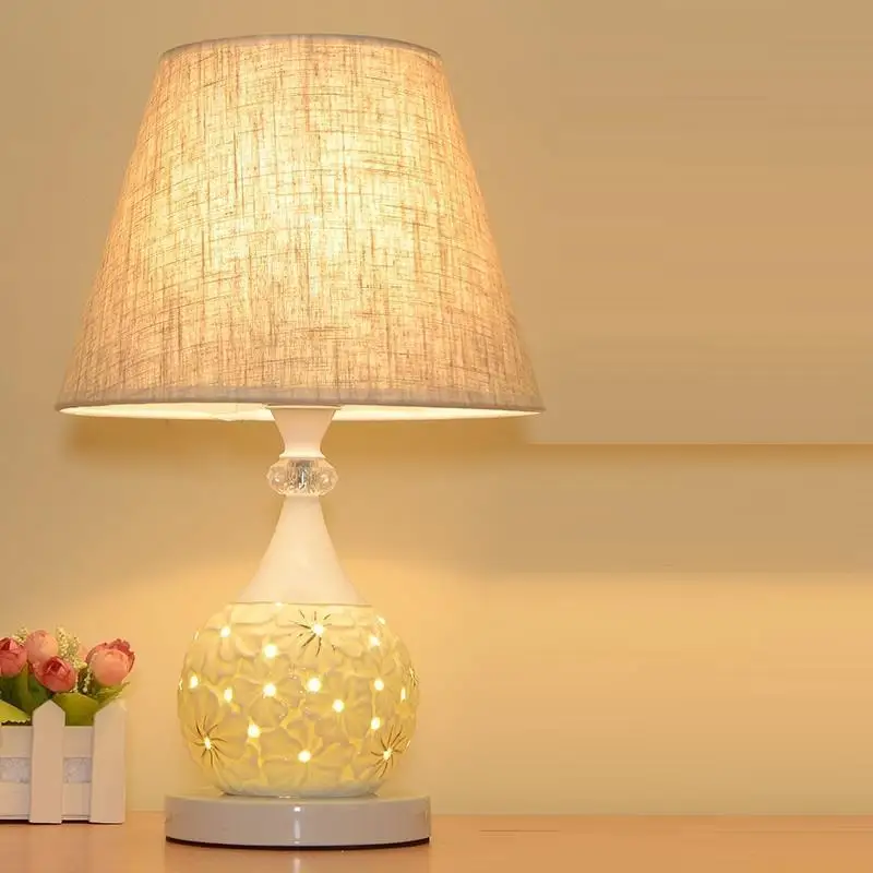 Chevet Chambre Lampe Tischlampe Mariage Европейская свадебная лампа Noche Lampara дом деко Luminaria De Mesa