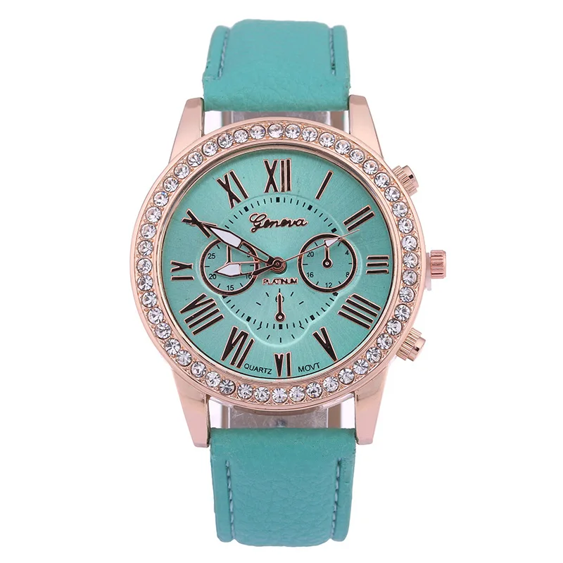 Женские кварцевые часы с римскими цифрами из ПУ кожи|watch for|watches for ladieswatch women |