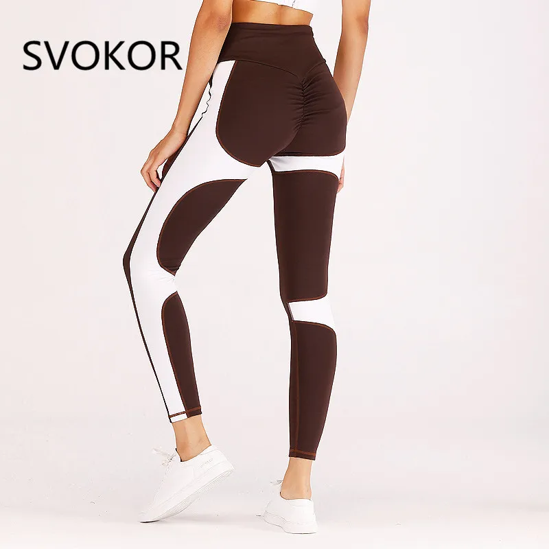 SVOKOR фитнес женские повседневные модные леггинсы с вышитым принтом полиэстер