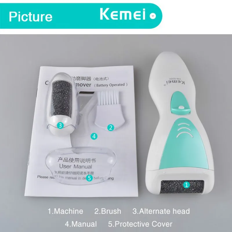 Kemei водонепроницаемое электрическое средство для отшелушивания кожи Педикюр