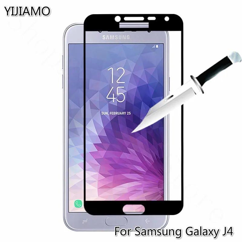Закаленное стекло 9H для Samsung Galaxy J4 2018 защитная пленка на весь экран SM J400F|Защитные