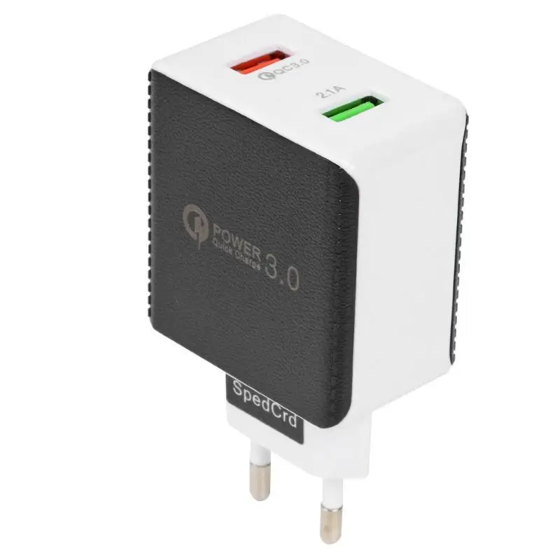 2 USB с двойным портом QC 3 0 2.1A быстрое зарядное устройство ЕС Разъем для мобильного