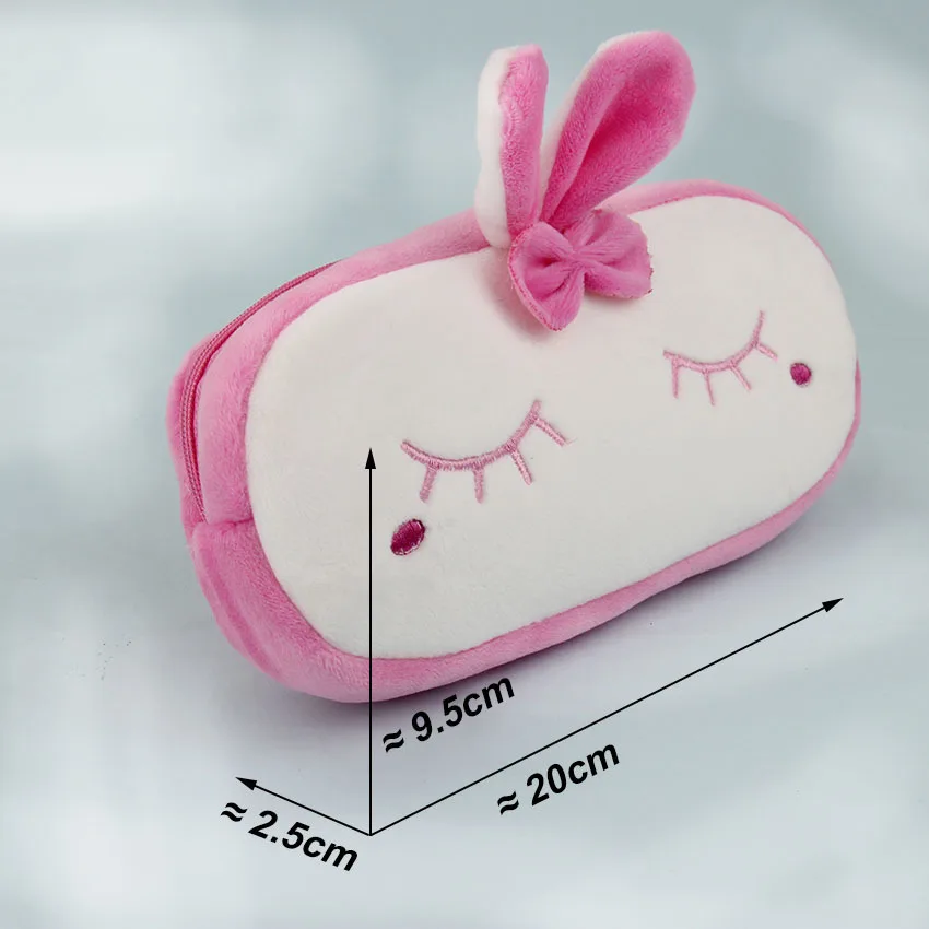 1PC Cute Cartoon Plush Pencil Case Kawaii School Kids Cat Elephant Box Animals Stationery | Канцтовары для офиса и дома