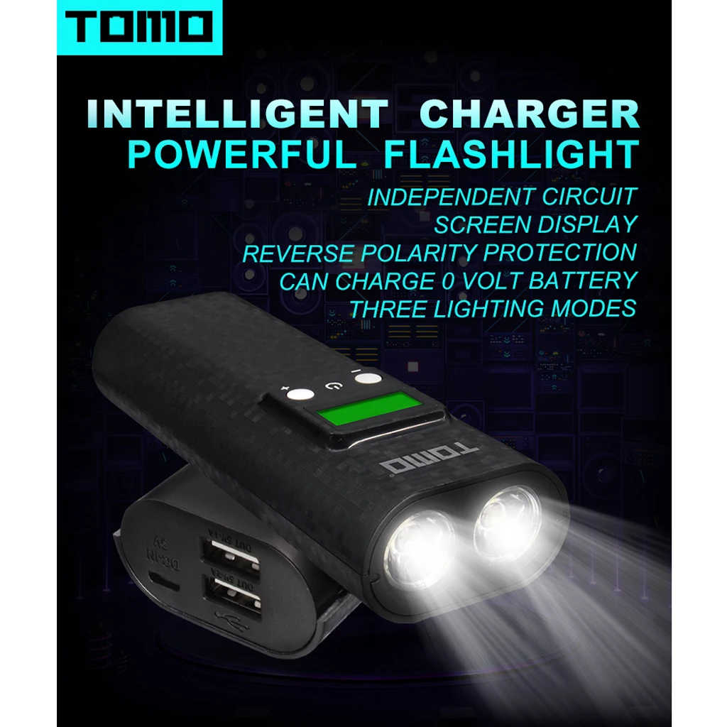 Lovoski USB внешний аккумулятор чехол DIY набор с экраном и фонариком черный|Аксессуары
