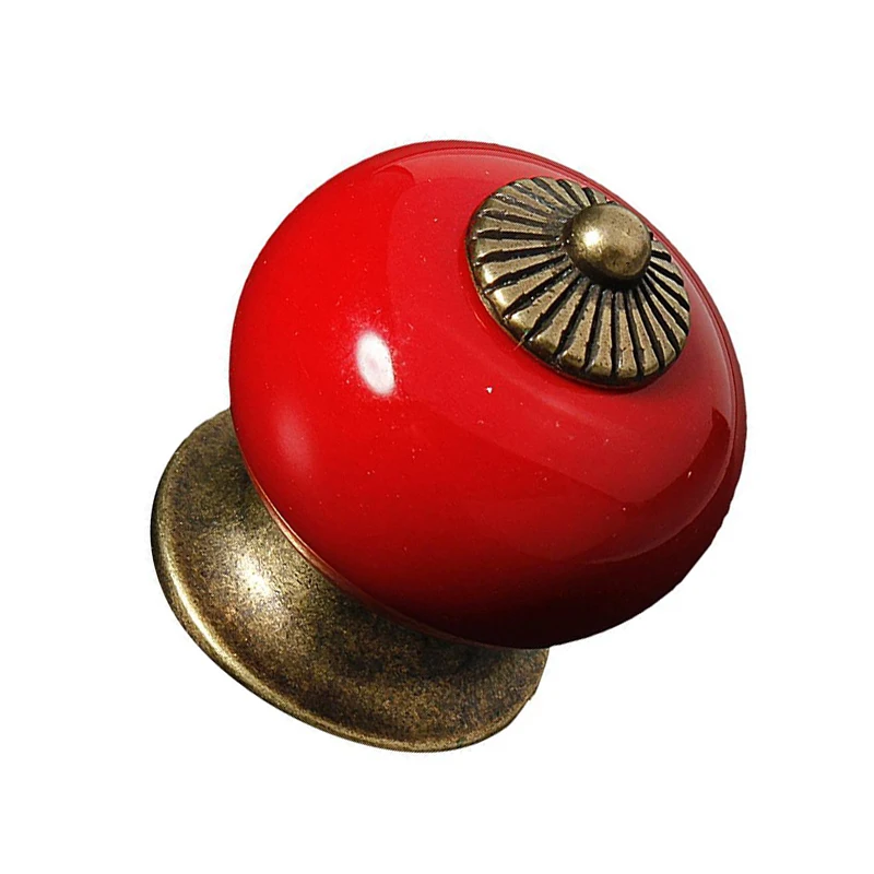 1X винтажная керамическая дверная ручка шкаф ящик комод кухня Ретро тянуть ручной