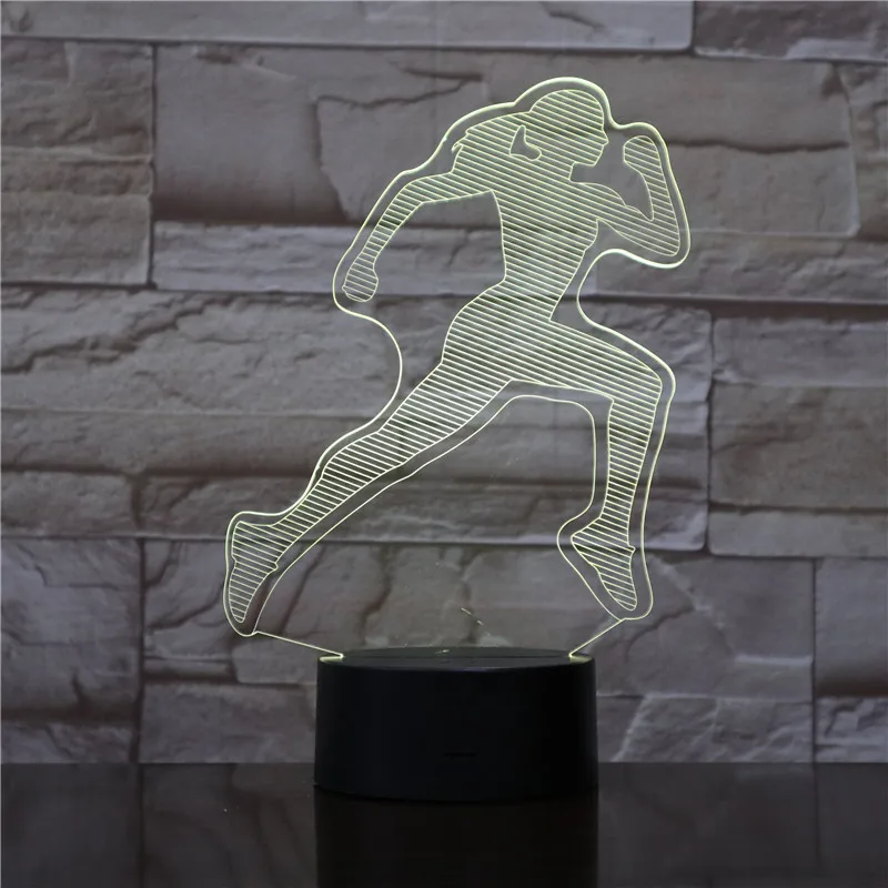 Girl Led Night Lights Running Women Figure Child Nightlight Home luminaria Lamp Sports 3d Desk Usb Bedside 1753 | Лампы и освещение
