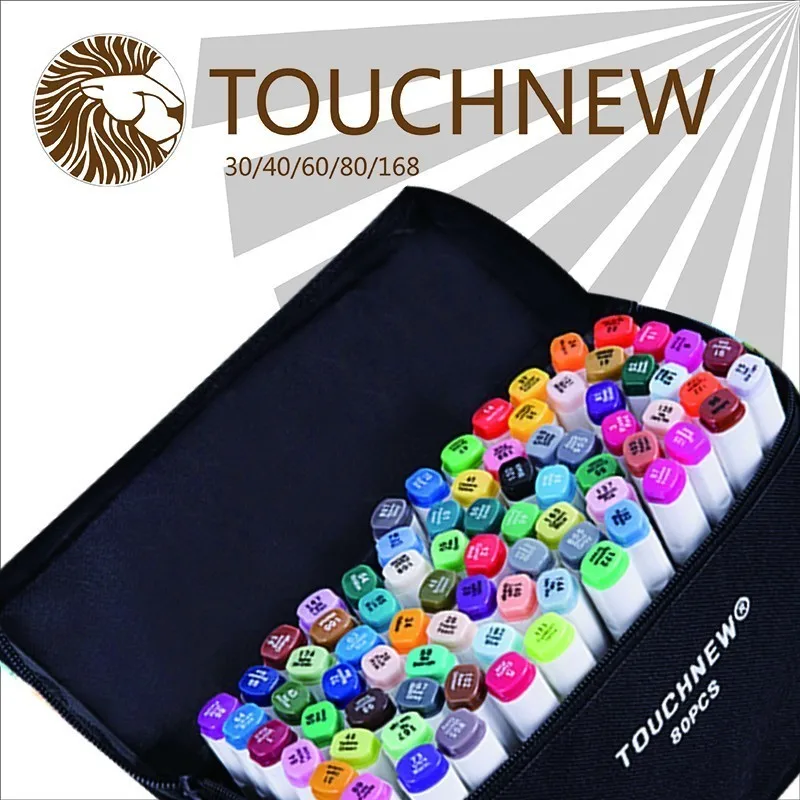 TOUCHNEW Professional Art Набор двуглавый спиртовой основе Искусство Ручная роспись рисунок