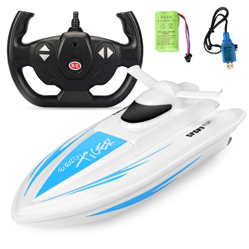 Беспроводная лодка с дистанционным управлением 2 4G RC 4CH двухмоторная