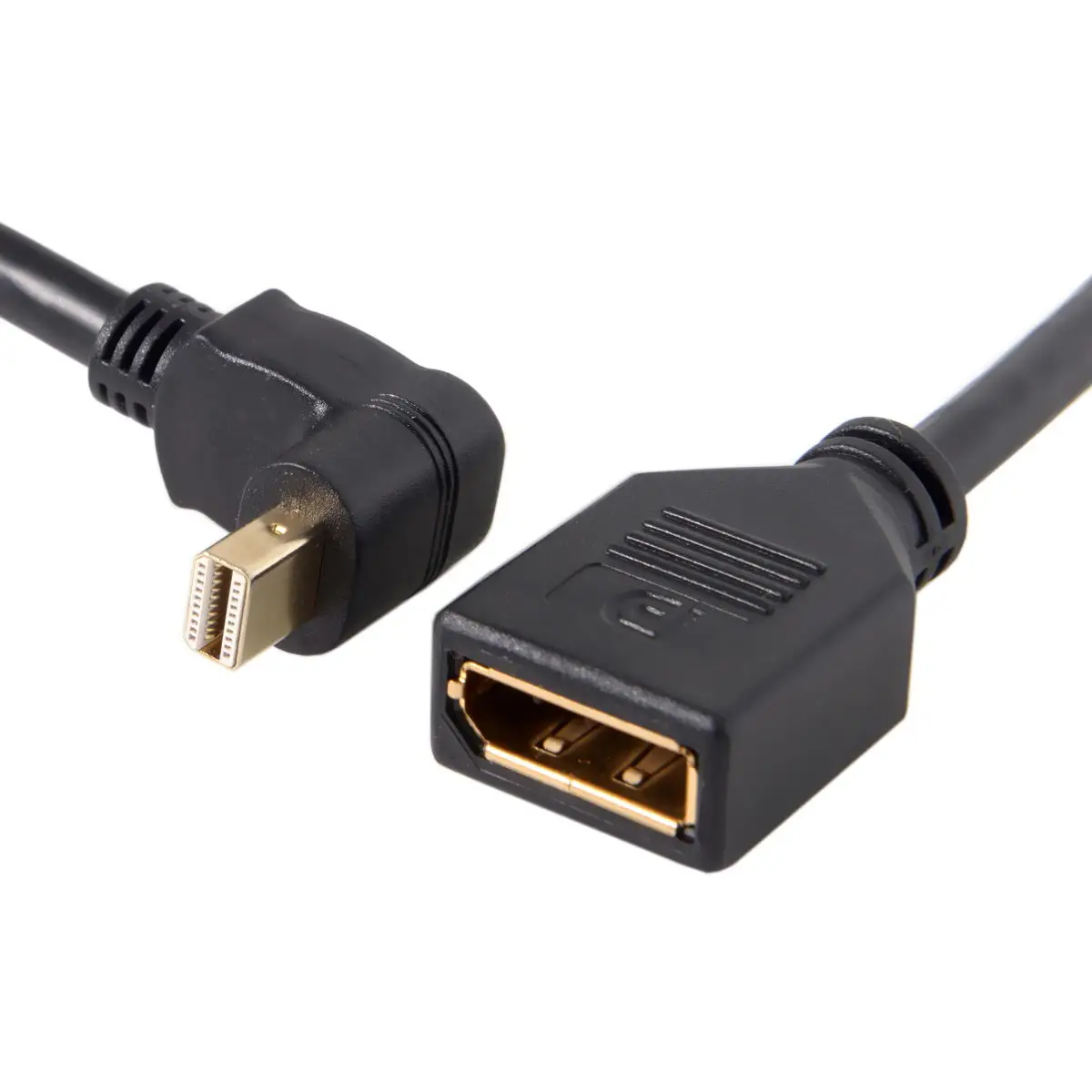 CY Mini DP DisplayPort 90 градусов до Женский кабель для дисплеев мониторов|Компьютерные