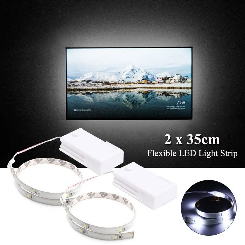 2Pcs/set 35cm 9 LED Battery Cabinet Closet Strip Light Wardrobe TV Background Lamp | Лампы и освещение
