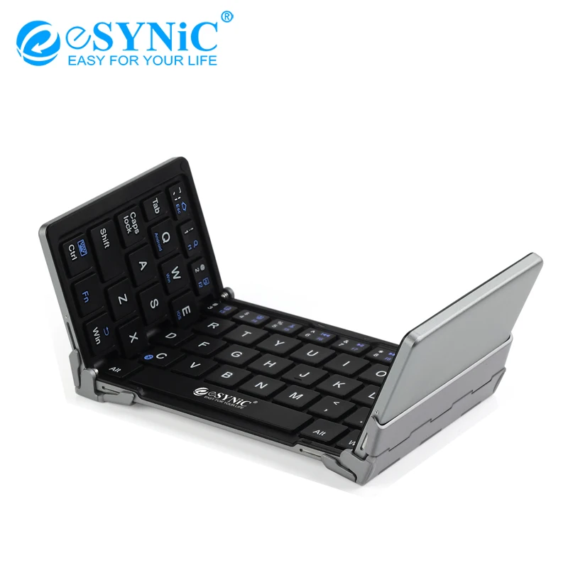 Итальянская беспроводная клавиатура eSYNiC для планшетов на iOS, Android и Windows со свободной доставкой, гибкой и складной клавиатурой.