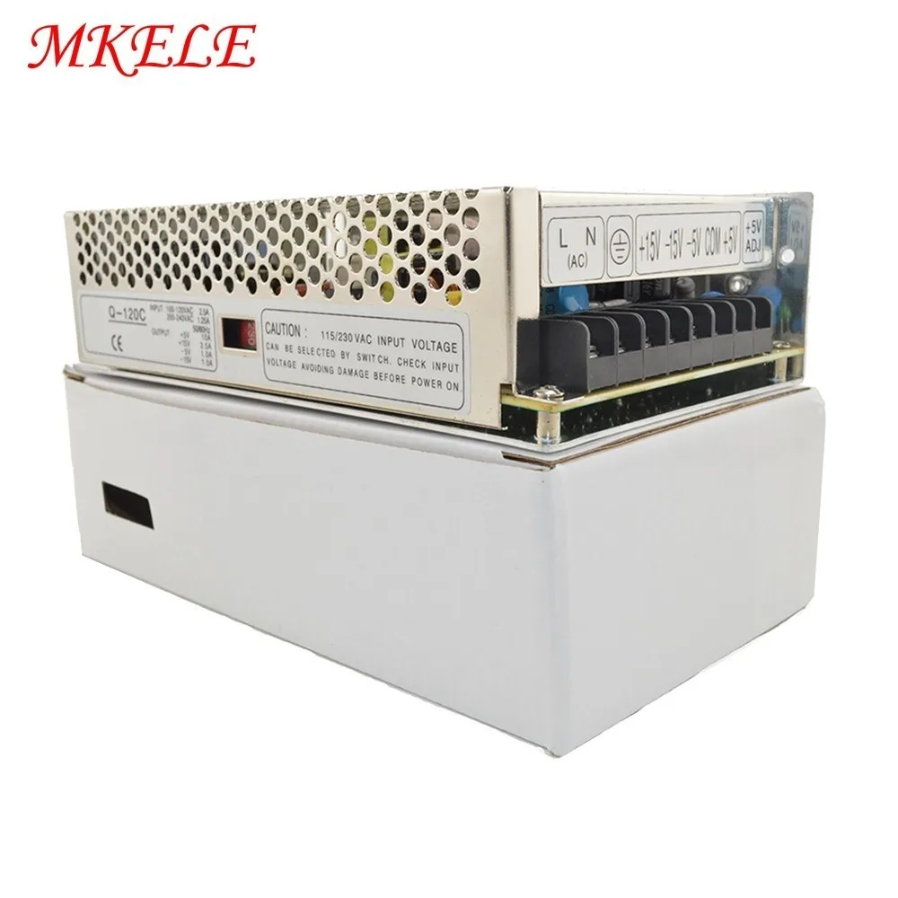 

Wholesale Quad Output AC To DC Switching Power Supply Source 5v 12v 15v 24v Q-120E