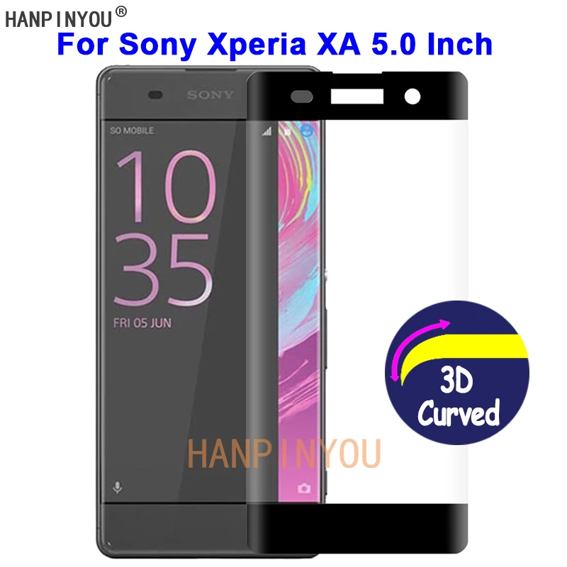 

For Sony Xperia XA F3111 F3113 F3115 9H Hardness 3D Full Cover Slim Toughened Curved Tempered Glass Film Screen Protector Guard