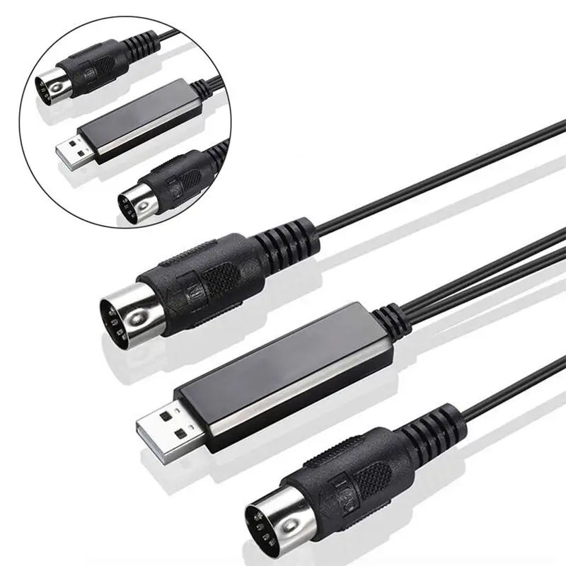 2 м USB IN OUT кабель MIDI конвертер профессиональная клавиатура пианино для