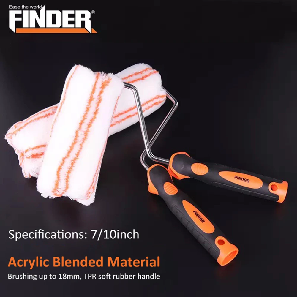 Настенный ролик для краски FINDER 7/10 дюйма ручной инструмент дома офиса комнаты