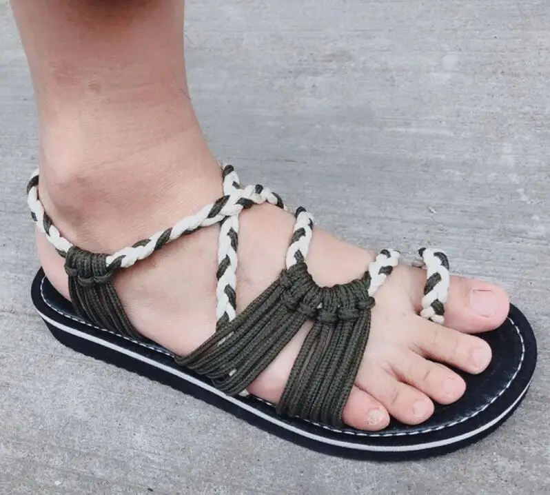 Женские летние сандалии гладиаторы с перекрестной шнуровкой женские вьетнамки