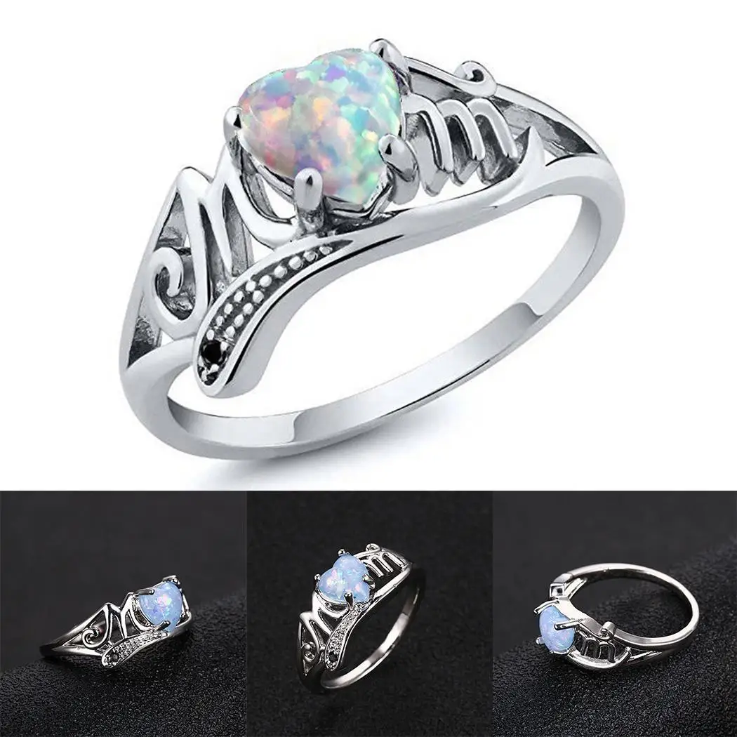 New Women Fashion Casual Artificial Gem Jewelry Charm Silver Wedding Ring | Украшения и аксессуары