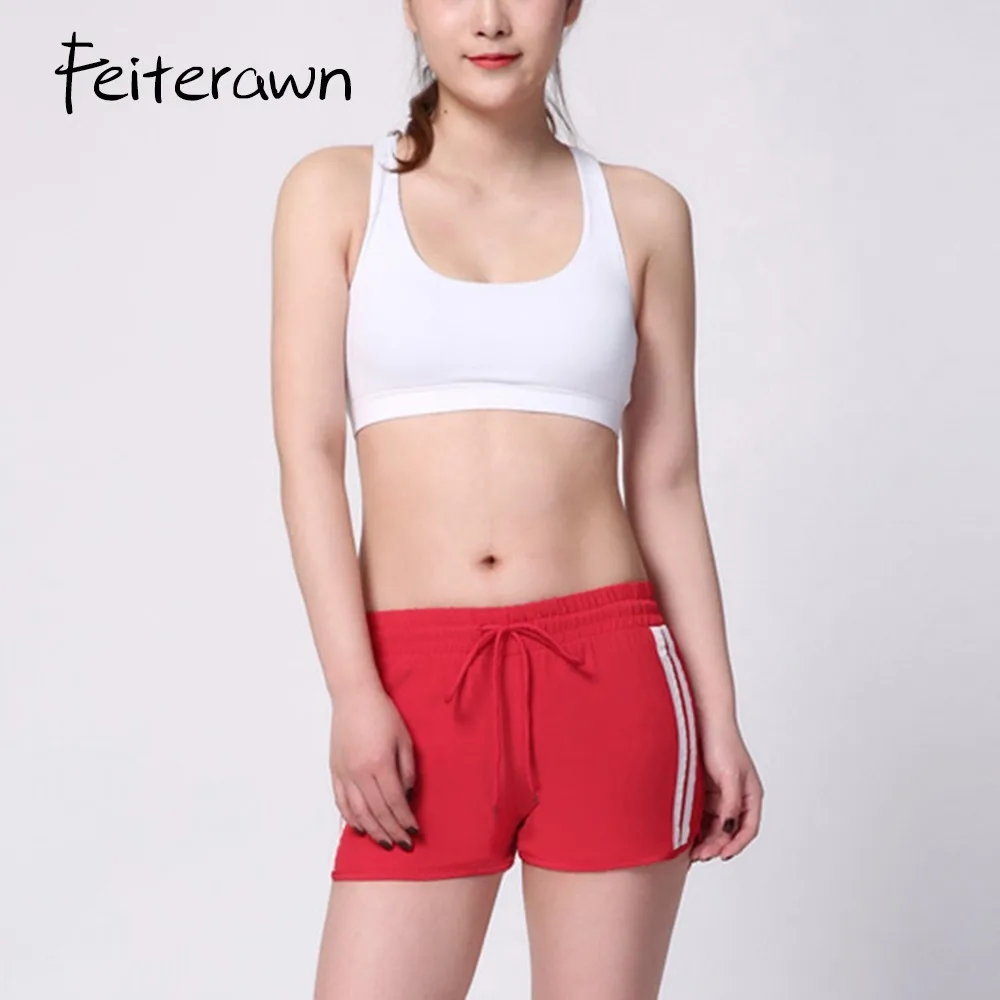 Полосы Йога шорты Депортиво Mujer Pantalon Corto Deporte Бег Велоспорт спортивные для йоги