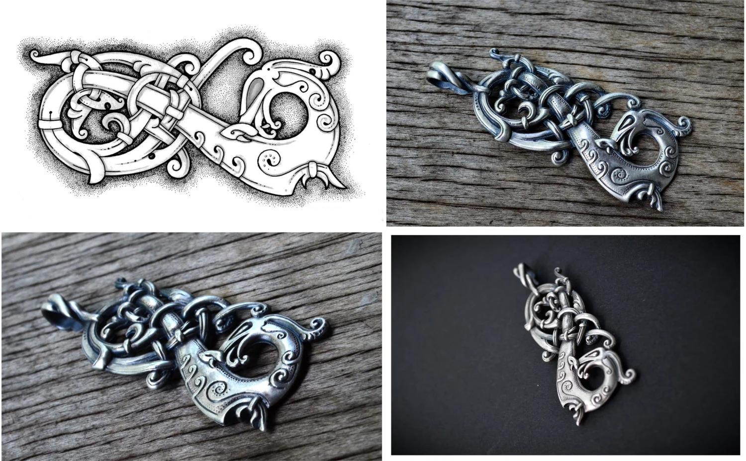 Викинг норвежский Шарм кольцо дракона ожерелье в скандинавском стиле Norse