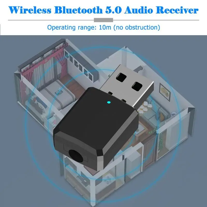 USB Bluetooth 5 0 адаптер кабель 2in беспроводной музыкальный аудио приемник передатчик