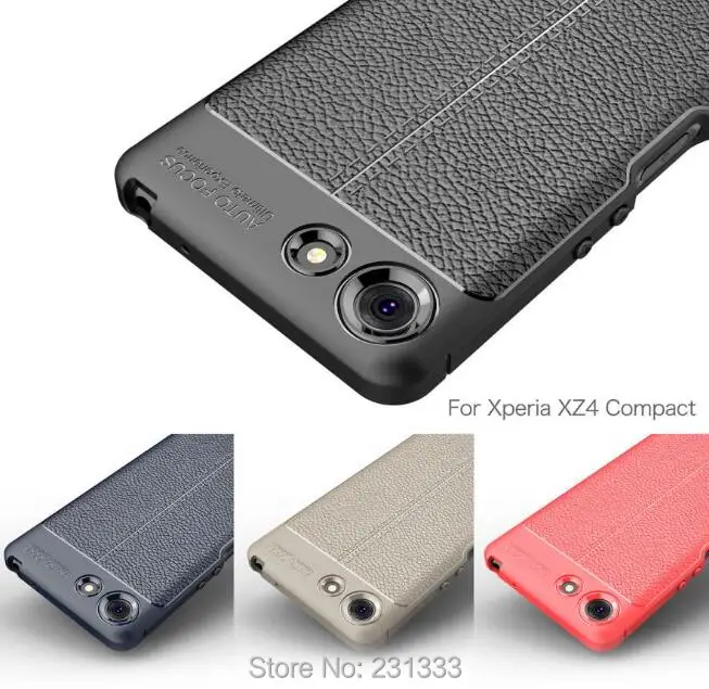 Мягкий ТПУ чехол C ku с автофокусом личи для Xiaomi Play Redmi Note 7 Sony Xperia XZ4 Compact Rubber Skin Cover