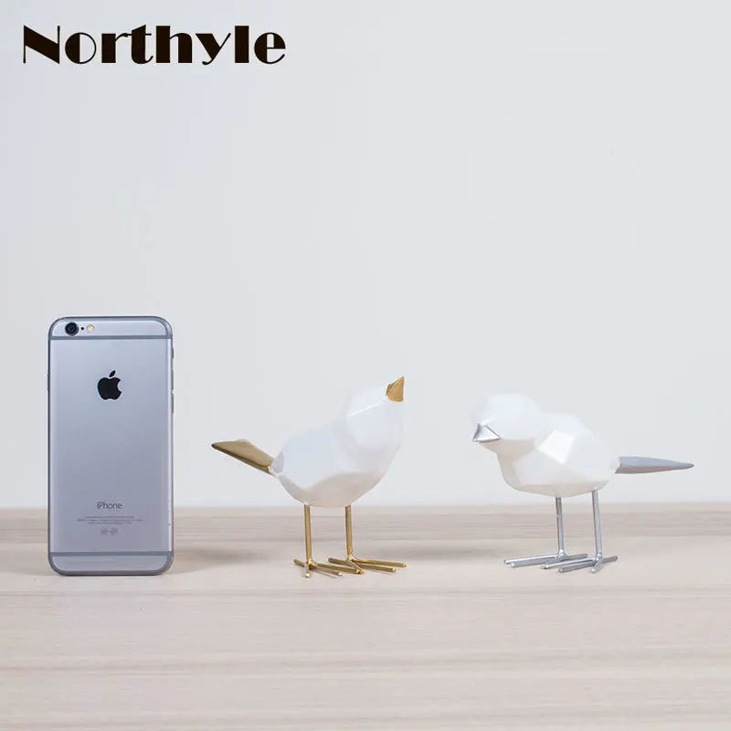 Northyle смолы статуэтка птиц дома decoratin фэн-шуй миниатюрный офисной обстановкой