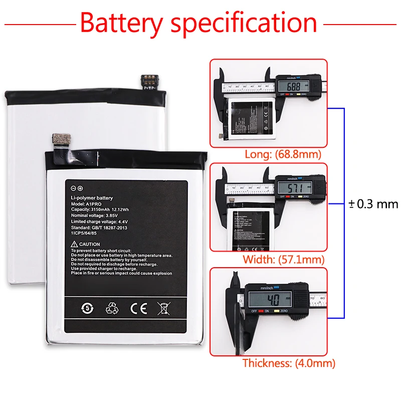 Mcdark 3150mAh батарея высокого качества для UMI Umidigi A1 Pro Batterie аккумуляторная AKKU ACCU PIL