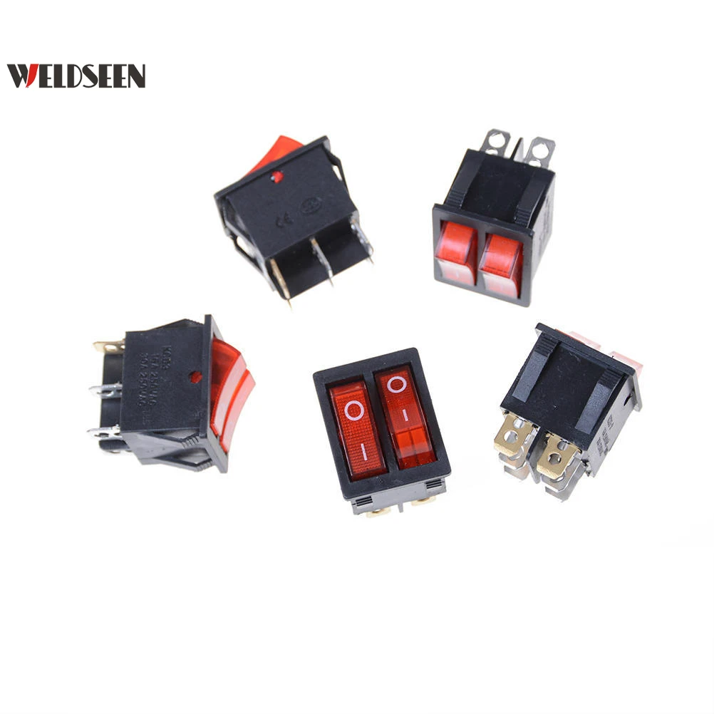 1 шт. KCD3 двойной лодочный клавишный выключатель переключатель 6-контактный