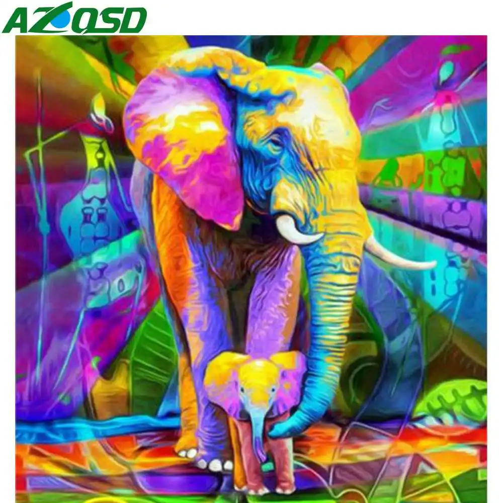 AZQSD Алмазная вышивка продажа слон ручная работа настенная живопись 5D сделай сам