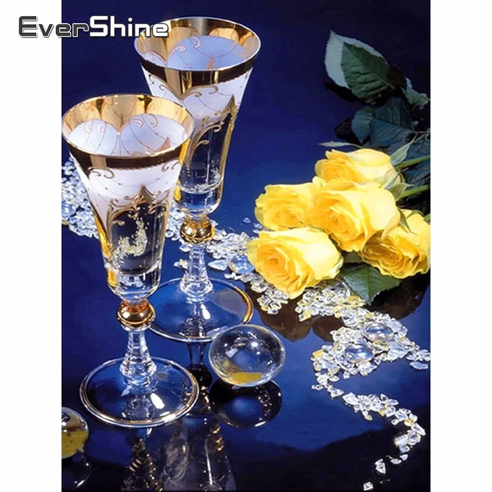 Evershine 5D Алмазная мозаика полный дисплей цветы вышивка крестиком алмазная картина