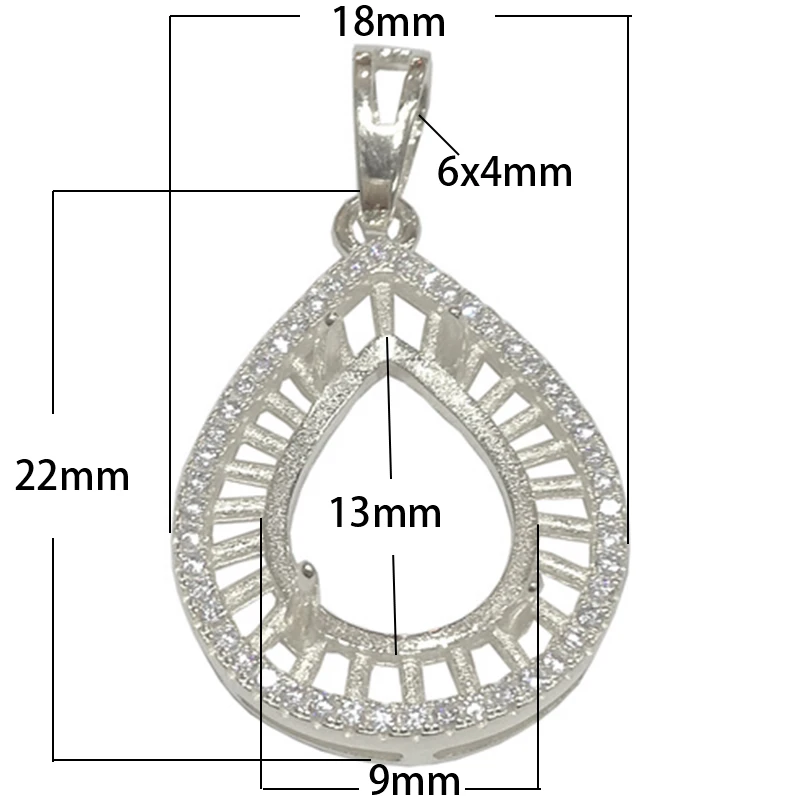 Beadsnice 34060smt17 9x13 мм подвеска в форме капли Женское Ожерелье из стерлингового