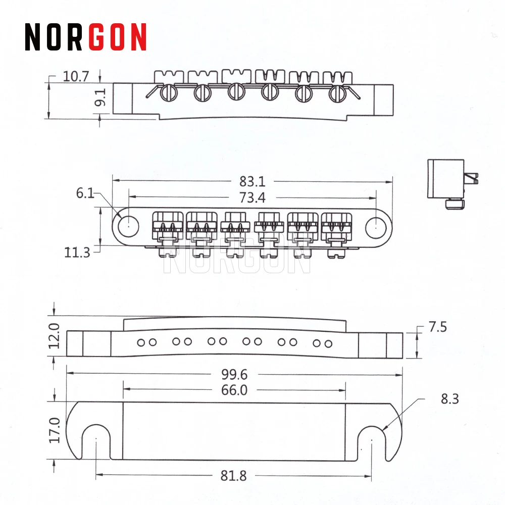 Norgon 12 String Saddle Tune O Matic Bridge для электрогитары LP гитарных деталей и аксессуаров набор