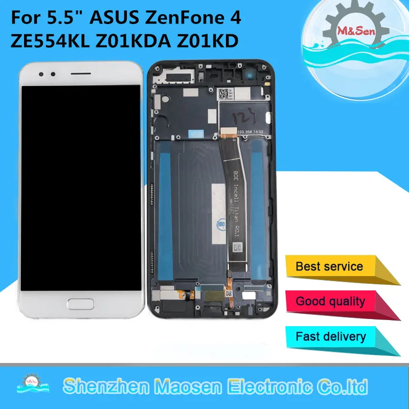 5 &quotОригинал M &amp Sen для ASUS ZenFone 4 ZE554KL Z01KDA Z01KD ЖК экран с рамкой + сенсорная панель