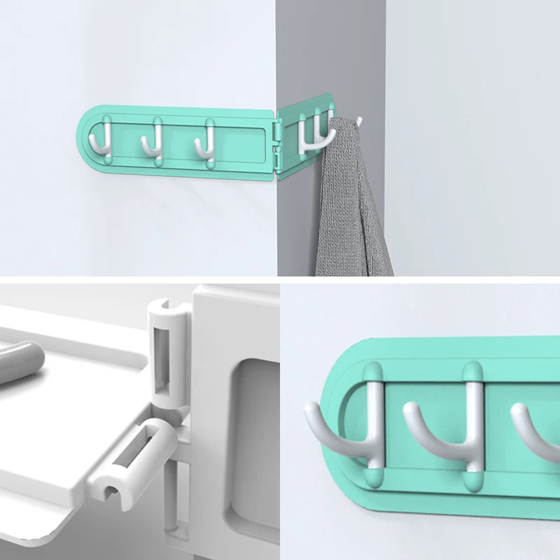 

Plastic Multi-Purpose Hooks Foldable Storage Shelves Holders Racks Organizer Wall Door Hanging Shelf Towel Sundries Accessories