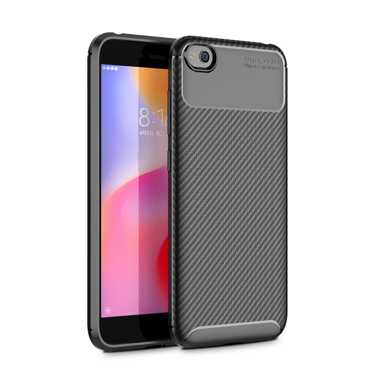 Двухслойный защитный чехол для Xiao mi Red Go Note 7 Slim Fit Мягкий ТПУ/углеродное волокно
