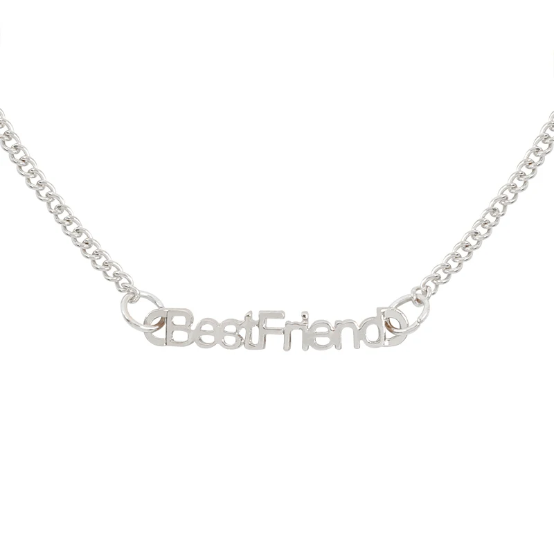 Подвеска для лучших друзей ожерелье золотистый и черный металл BFF буквы ключица