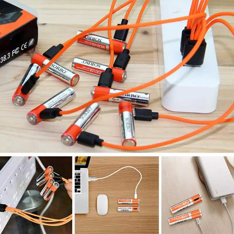USB перезаряжаемые AAA литиевые батареи порт для зарядки Micro 1 5 В/400 мАч